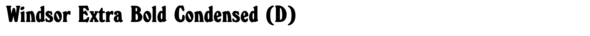 Windsor Extra Bold Condensed (D) image